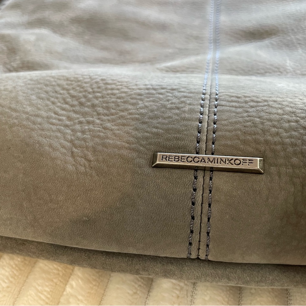 Rebecca Minkoff Gray large crossbody bag textured suede - Picture 5 of 17